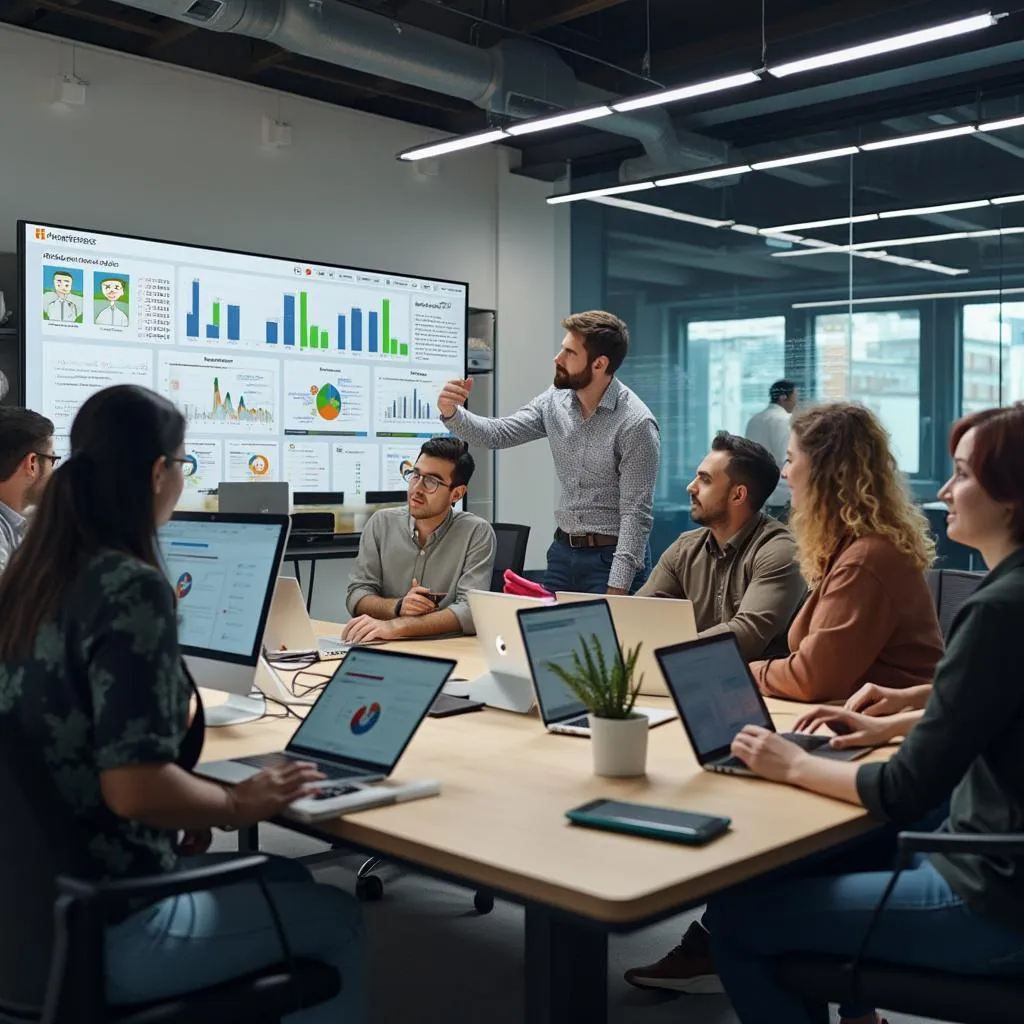 Equipo de Unpreaches trabajando en estrategias digitales